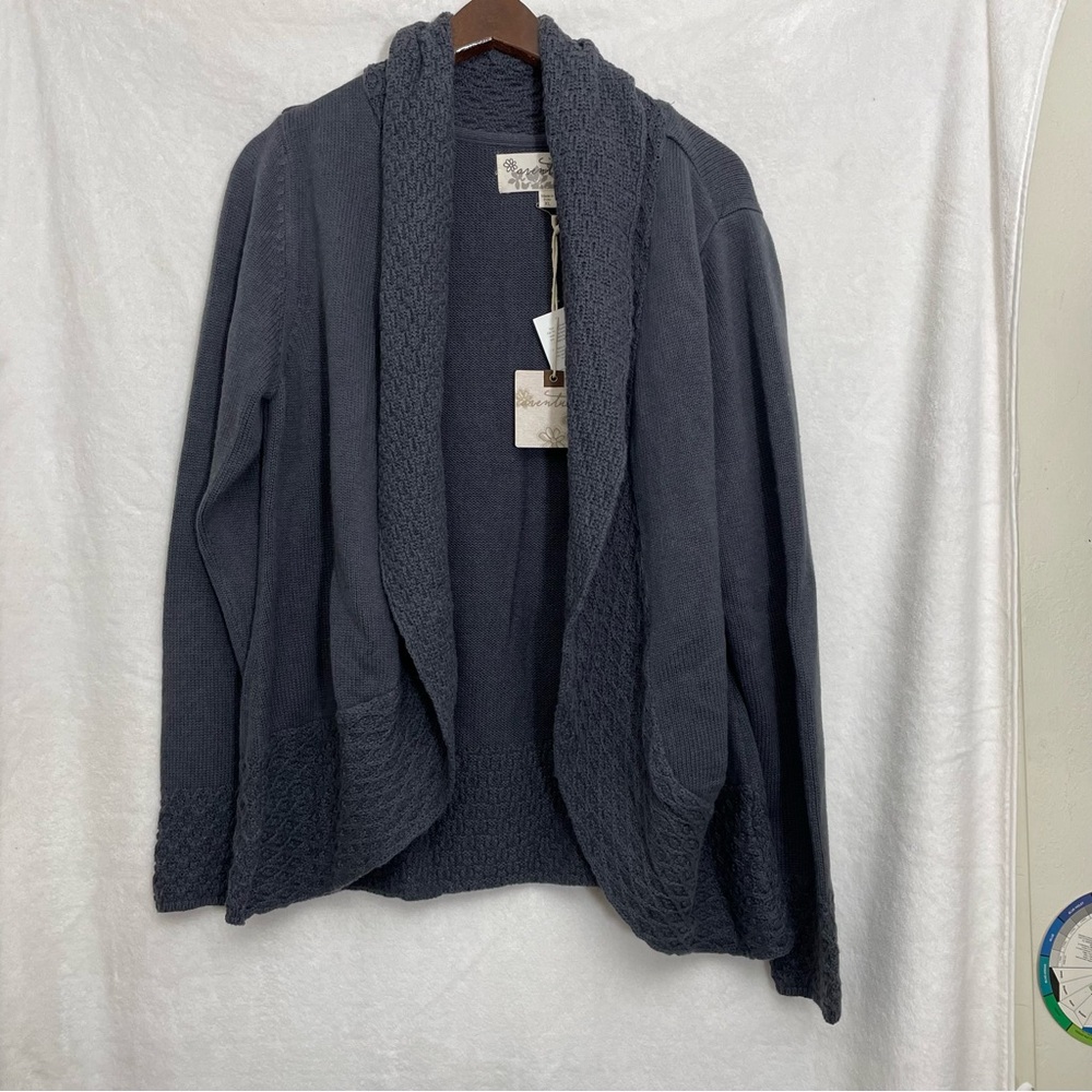 Cozy Gray Open Front Cardigan